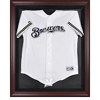 Milwaukee Brewers Mahogany Framed Logo Jersey Display Case