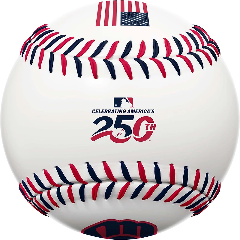 Milwaukee Brewers Rawlings Celebrating America's 250th Dual-Stitch Baseball