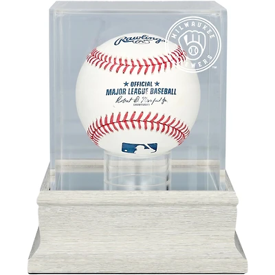 Vitrine pour balle de baseball Milwaukee Brewers, logo gris ardoise - Protection UV