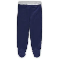 Ensemble body, chapeau et pantalon à pieds Milwaukee Brewers Dream Team pour nouveau-né nourrisson, bleu marine/blanc