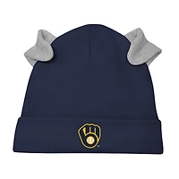 Ensemble body, chapeau et pantalon à pieds Milwaukee Brewers Dream Team pour nouveau-né nourrisson, bleu marine/blanc