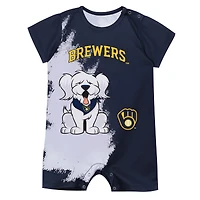 Body bébé mascotte Milwaukee Brewers bleu marine Outerstuff