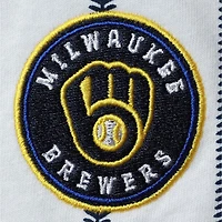 Body nouveau-né blanc/bleu marine Milwaukee Brewers Power Hitter à manches courtes