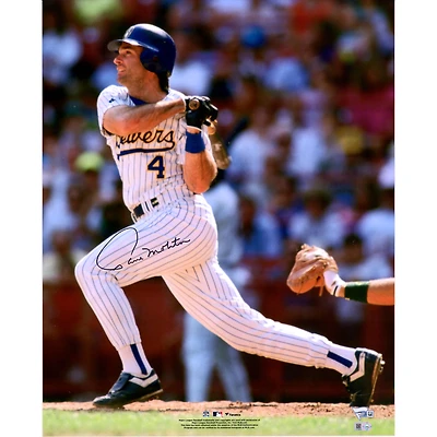 Photo de Paul Molitor, joueur des Milwaukee Brewers, autographiée (16" x 20").