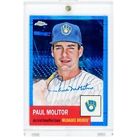 Paul Molitor Milwaukee Brewers Autographed 2022 Topps Chrome Platinum Anniversary Blue Refractor #CPA-PMO #26/99 Card