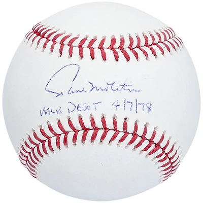 Paul Molitor Milwaukee Brewers Autographed Baseball with "MLB DEBUT 4-7-78" Inscription