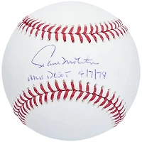 Paul Molitor Milwaukee Brewers Autographed Baseball with "MLB DEBUT 4-7-78" Inscription
