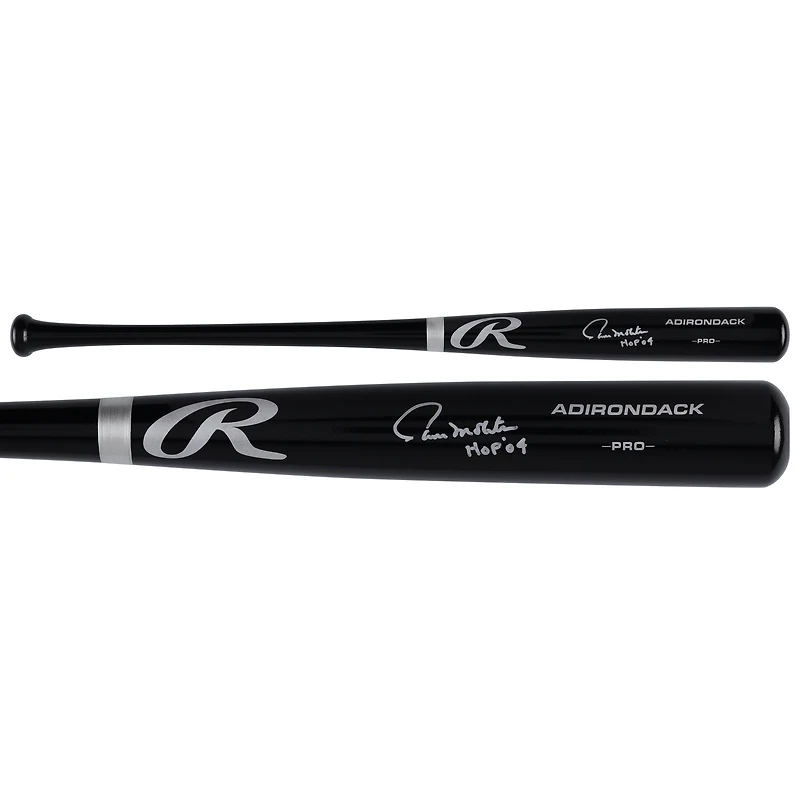 Batte de baseball Rawlings Pro noire autographiée par Paul Molitor des Milwaukee Brewers avec inscription « HOF 04 »
