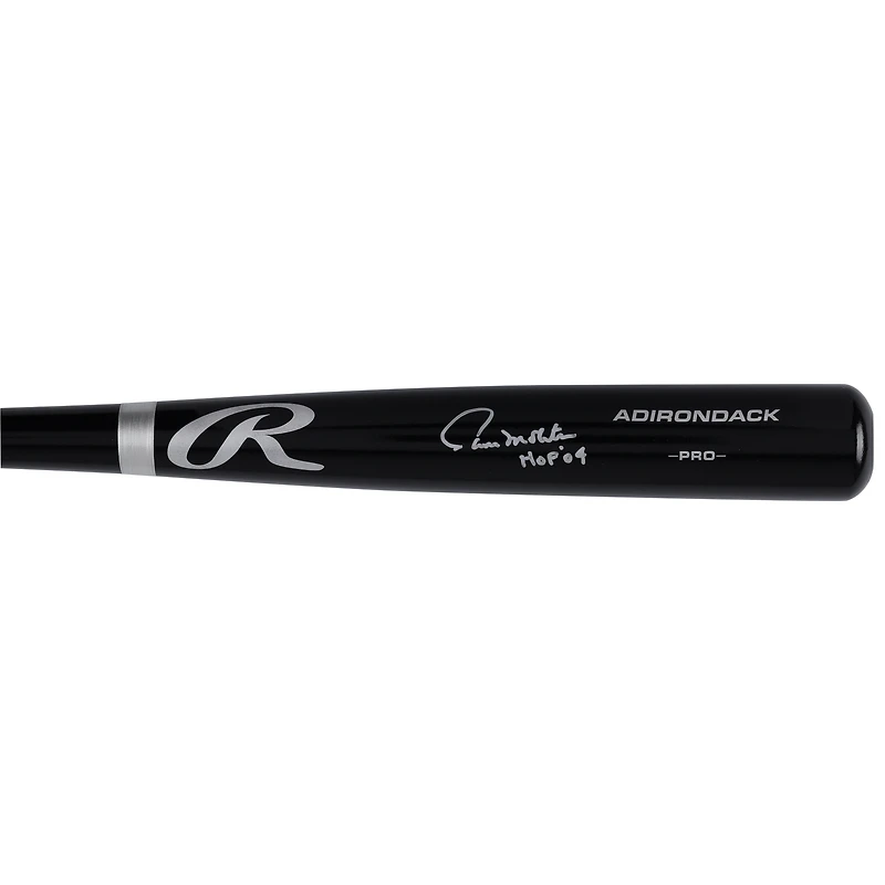 Batte de baseball Rawlings Pro noire autographiée par Paul Molitor des Milwaukee Brewers avec inscription « HOF 04 »