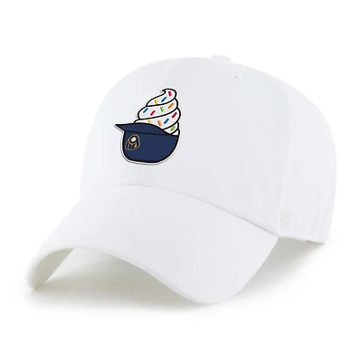 Preschool '47  White Milwaukee Brewers Ice Cream Helmet Clean Up Adjustable Hat