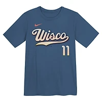 T-shirt Nike Jackson Chourio gris Milwaukee Brewers 2026 City Connect avec nom et numéro pour enfants d'âge préscolaire