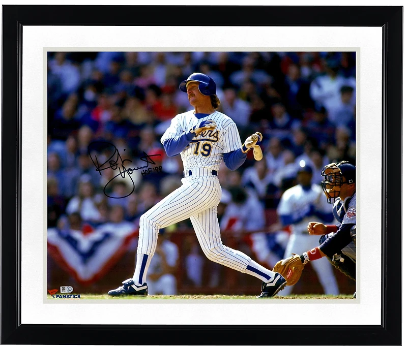 Robin Yount Milwaukee Brewers Autographed 16" x 20" Horizontal Swing Photograph with "HOF 99" Inscription