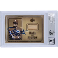 Robin Yount Milwaukee Brewers Autographed 2001 Upper Deck Hall of Famers Game Bat Relic #B-RY Beckett Fanatics Witnessed Authenticated 10 Card