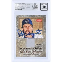 Robin Yount Milwaukee Brewers Autographed 2005 Fleer Tribute Cooperstown Tradition GU Relic #CT/RY Beckett Fanatics Witnessed Authenticated 10 Card