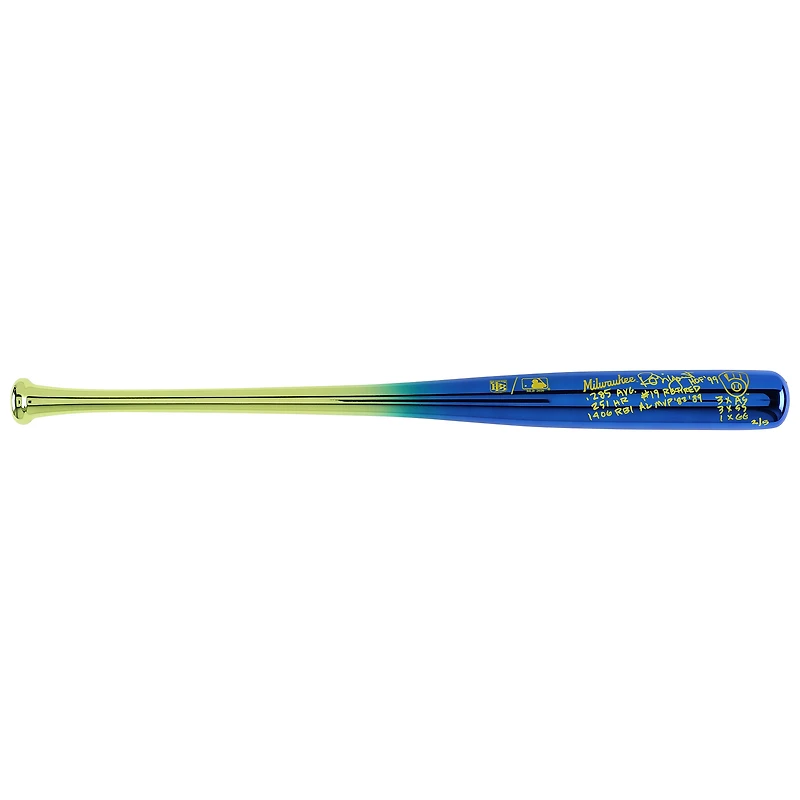 Robin Yount Milwaukee Brewers Autographed Big Time Bats Chrome Bat with Multiple Inscriptions - Limited Edition of 5