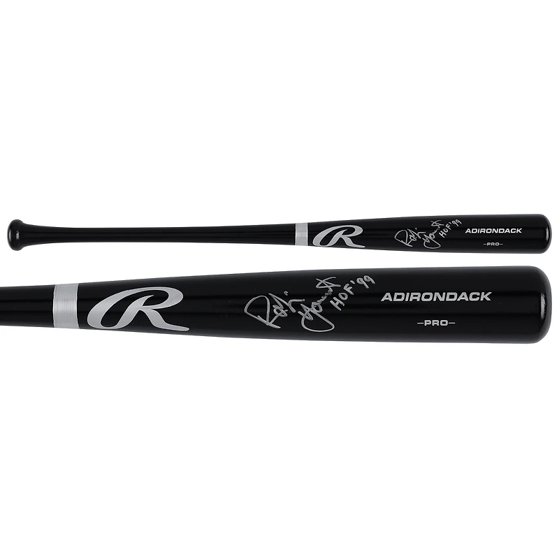 Batte de baseball Rawlings Pro noire autographiée par Robin Yount des Milwaukee Brewers avec inscription « HOF 99 »