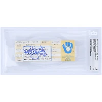Robin Yount Milwaukee Brewers Autographed Career Hit 3,000 Beckett Fanatics Witnessed Authenticated Mint 9 Ticket from September 9, 1992 with "3000 Hit" Inscription