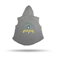 Sweat à capuche gris Sparo pour animaux de compagnie des Milwaukee Brewers