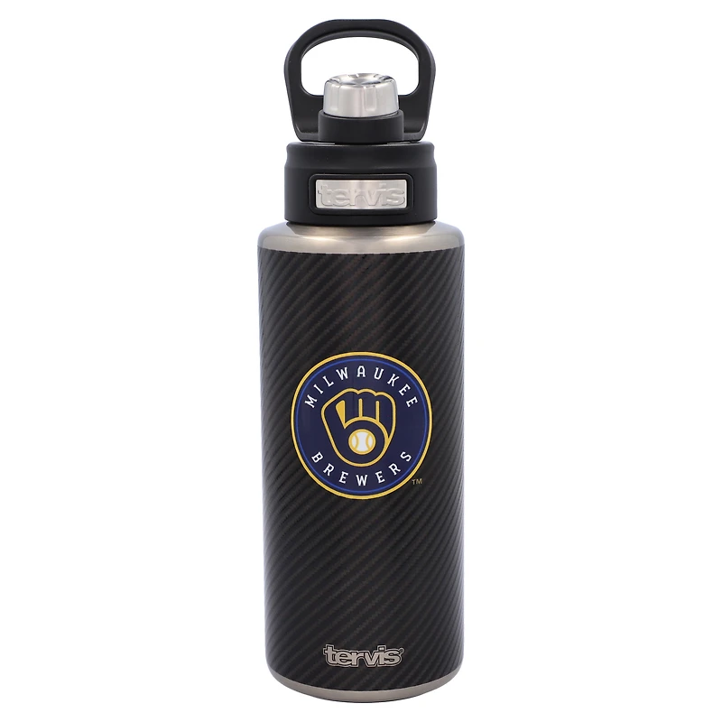 Tervis Milwaukee Brewers 32oz. Carbon Fiber Wide Mouth Bottle