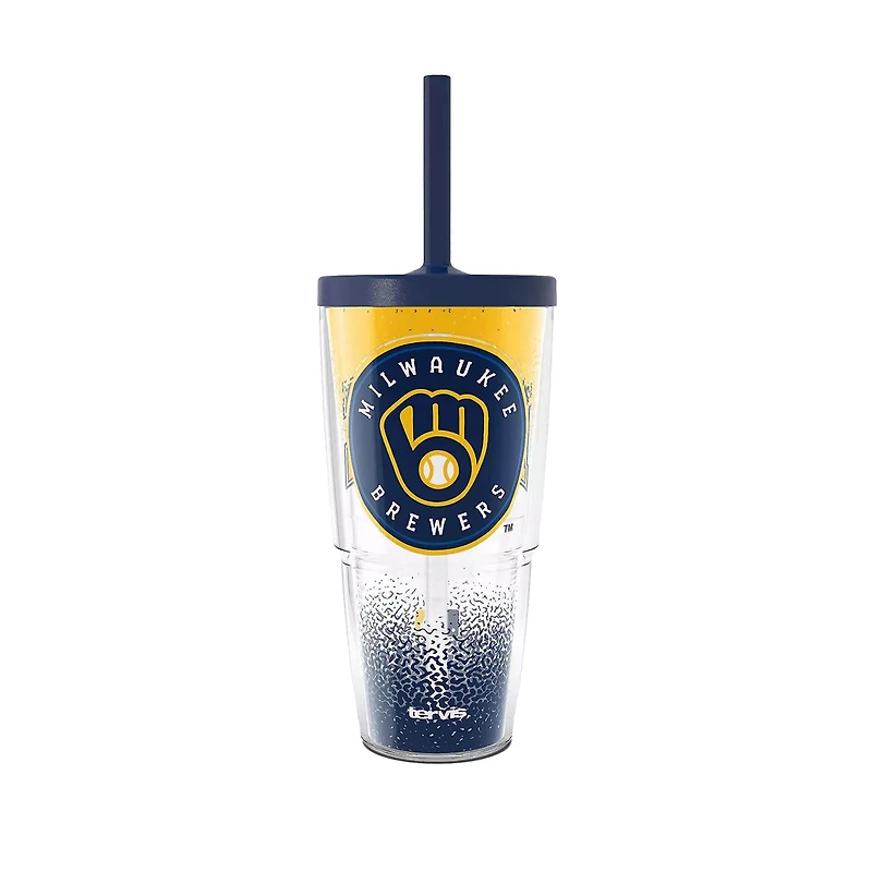 Gobelet classique Tervis Milwaukee Brewers Defend de 24 oz avec couvercle à paille