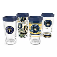 Tervis Milwaukee Brewers paquet de quatre 16oz. Ensemble de gobelets classiques