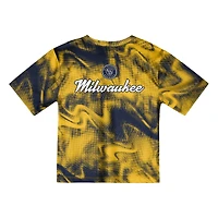 Toddler Gold/Navy Milwaukee Brewers Pinch Hitter Infielder T-Shirt & Shorts Set