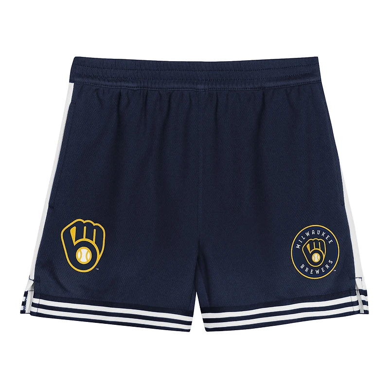 Toddler Gold/Navy Milwaukee Brewers Pinch Hitter Infielder T-Shirt & Shorts Set