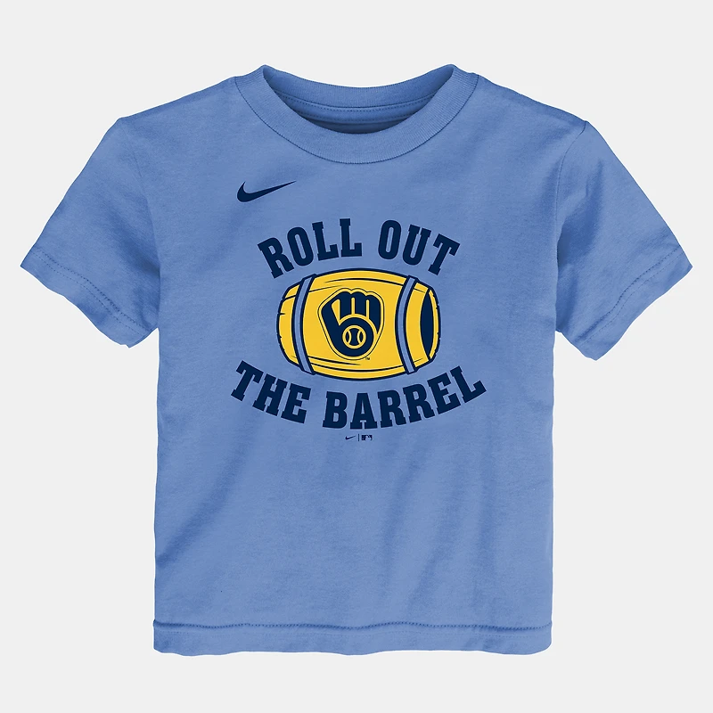 T-shirt bleu Nike pour tout-petit, collection locale des Milwaukee Brewers