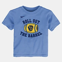 T-shirt bleu Nike pour tout-petit, collection locale des Milwaukee Brewers