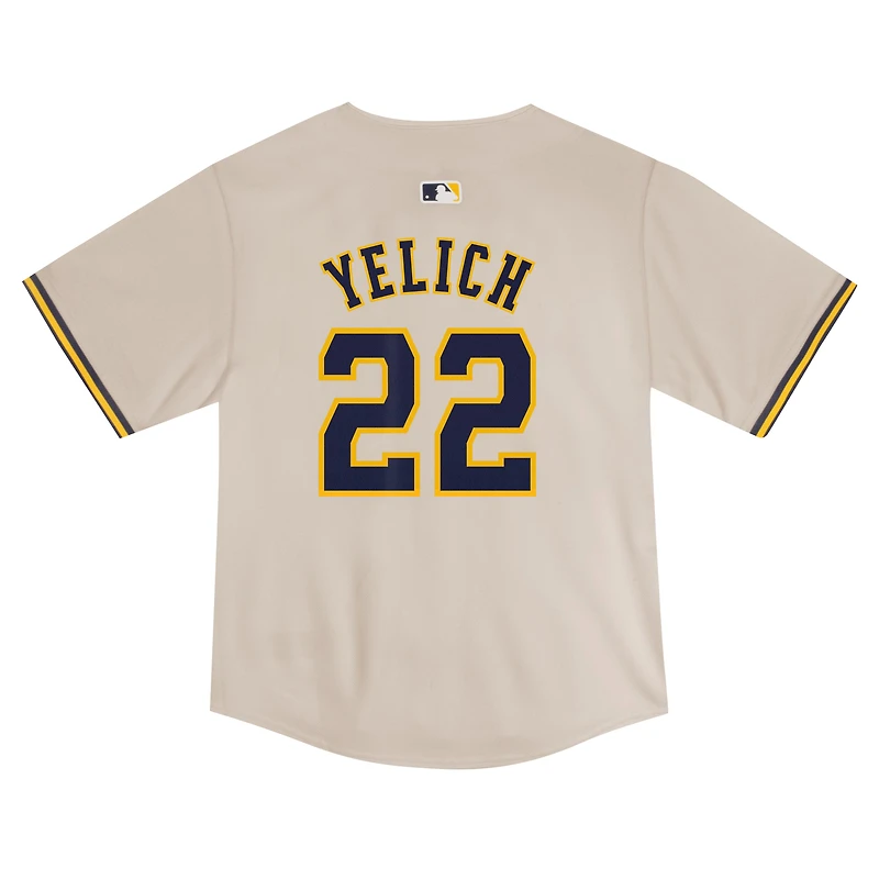 Toddler Nike Christian Yelich Cream Milwaukee Brewers Home Game Jersey