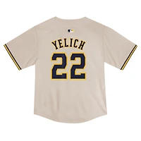 Toddler Nike Christian Yelich Cream Milwaukee Brewers Home Game Jersey