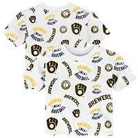 Toddler Outerstuff  White Milwaukee Brewers Run Down T-Shirt