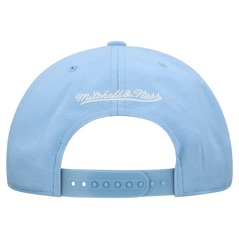 Casquette ajustable unisexe Mitchell & Ness bleu poudre Milwaukee Brewers Basic Coop Pro
