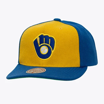 Unisex   Gold Milwaukee Brewers Vintage Fit Melton Wool Adjustable Hat