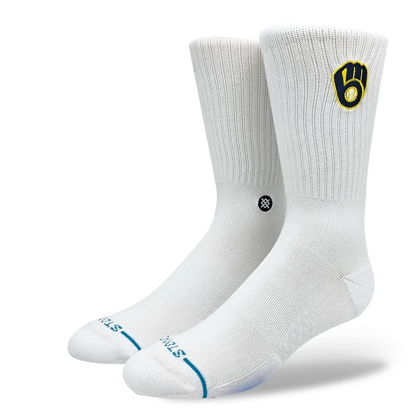 Chaussettes unisexes Stance Milwaukee Brewers à écusson tricotées mi-mollet