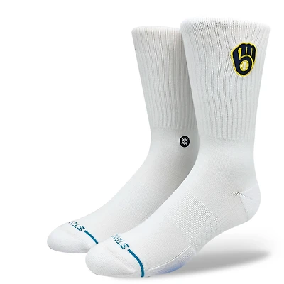 Unisex Stance Milwaukee Brewers White Crested Knit Crew Socks