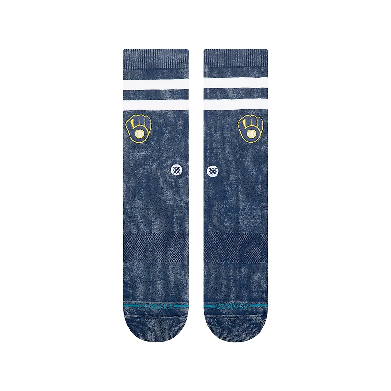 Unisex Stance Navy Milwaukee Brewers Rotation Crew Socks