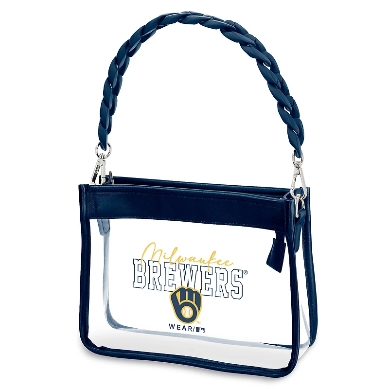 Sac bandoulière mini à chaîne en plastique WEAR by Erin Andrews Milwaukee Brewers