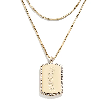 WEAR by Erin Andrews x Baublebar Milwaukee Brewers Dog Tag Collier