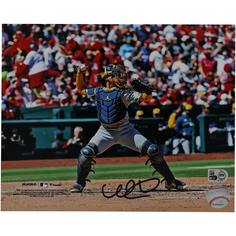 William Contreras Milwaukee Brewers Autographed 8" x 10" Catcher's Gear Photograph 