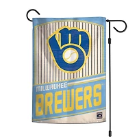 Drapeau de jardin double face WinCraft Milwaukee Brewers 12" x 18" Collection Cooperstown
