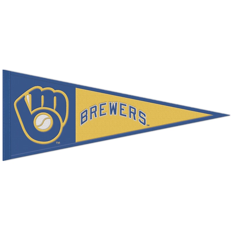 Fanion à logo rétro WinCraft Milwaukee Brewers 13" x 32"