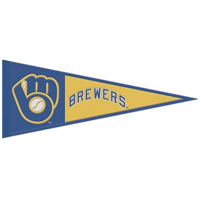 Fanion à logo rétro WinCraft Milwaukee Brewers 13" x 32"