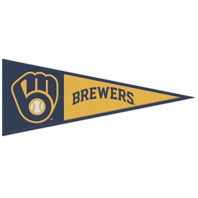 WinCraft Milwaukee Brewers 13" x 32" Wool Primary Logo Pennant