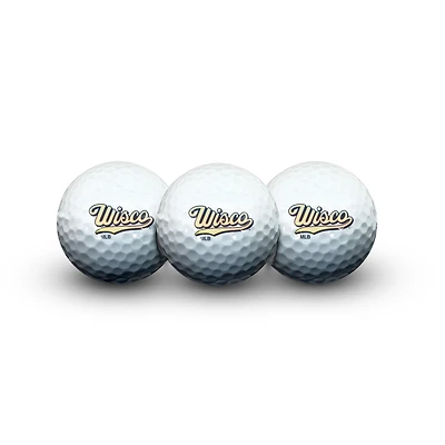 WinCraft Milwaukee Brewers 2026 City Connect 3-Pack Golf Ball Set
