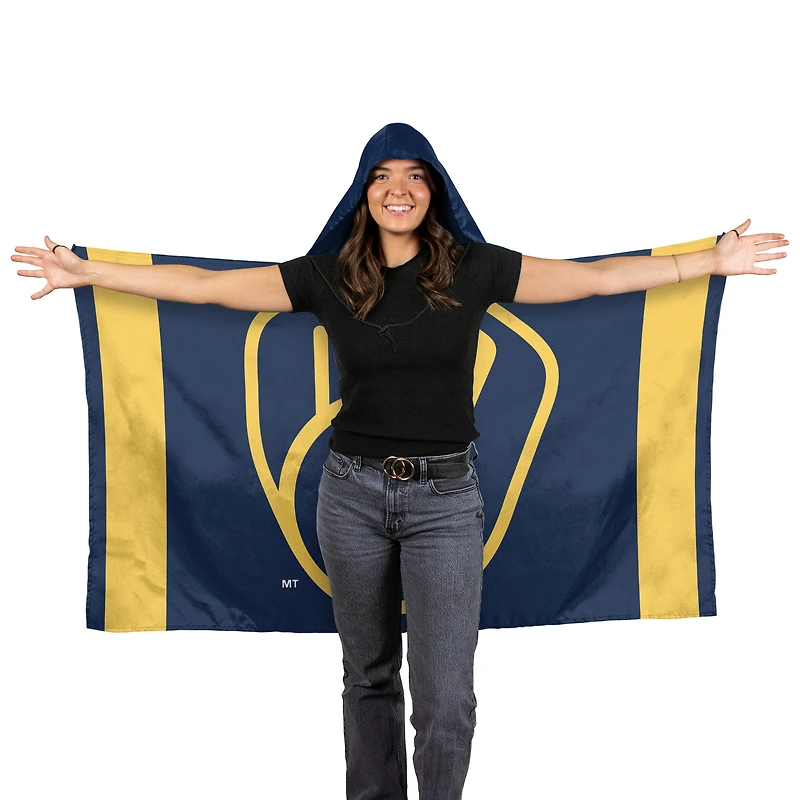 Drapeau à capuche WinCraft Milwaukee Brewers 3' x 5'