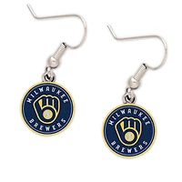 WinCraft Milwaukee Brewers Logo Dangle Earrings