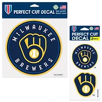 WinCraft Milwaukee Brewers Perfect Cut Decal Two-Pack Set
