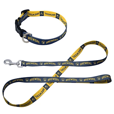 WinCraft Milwaukee Brewers Pet Leash and Collar Set