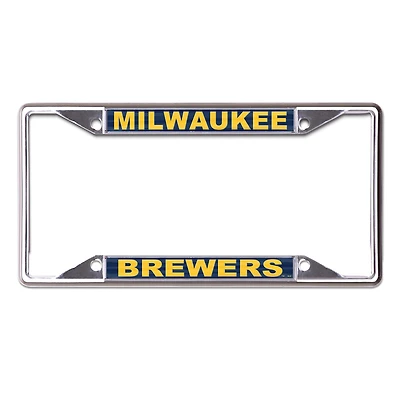 WinCraft Milwaukee Brewers Printed Metal License Plate Frame